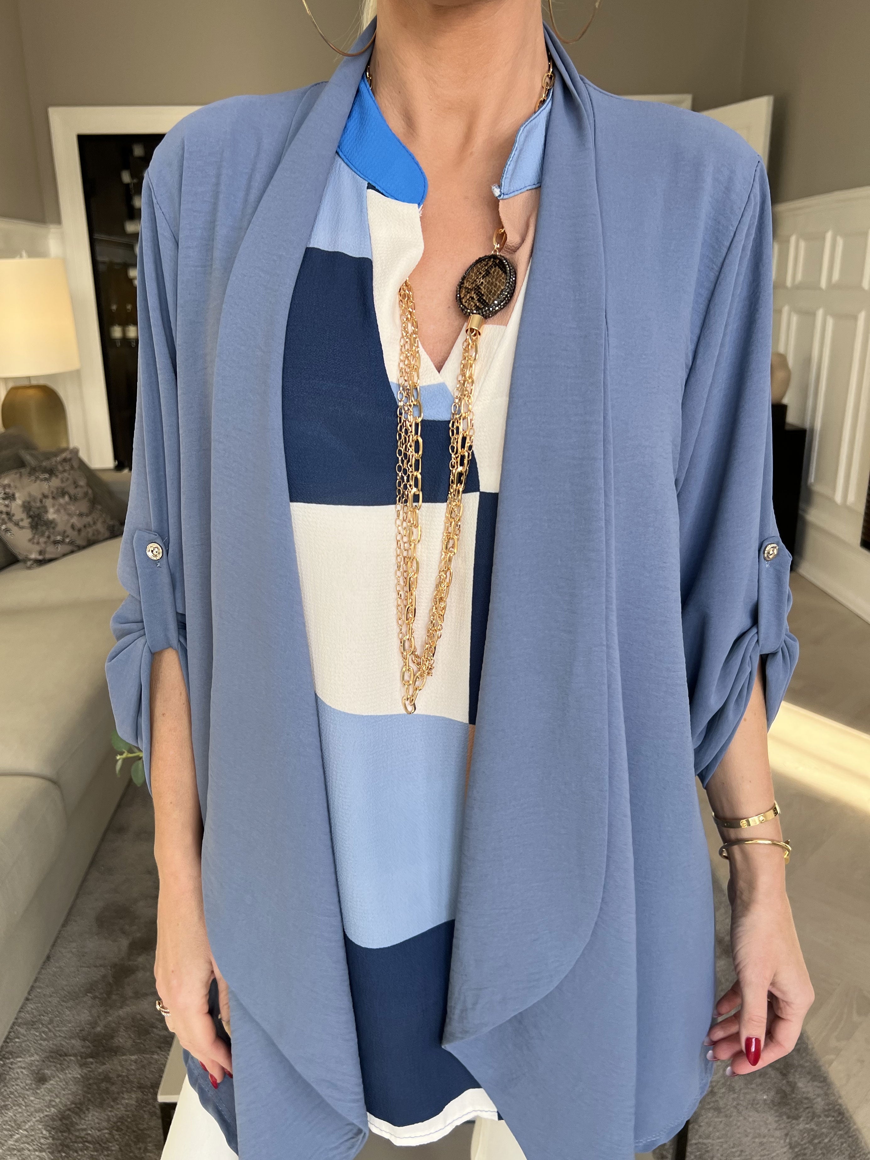 Dream - Enkel kofta i lätt och fint tyg - Camel